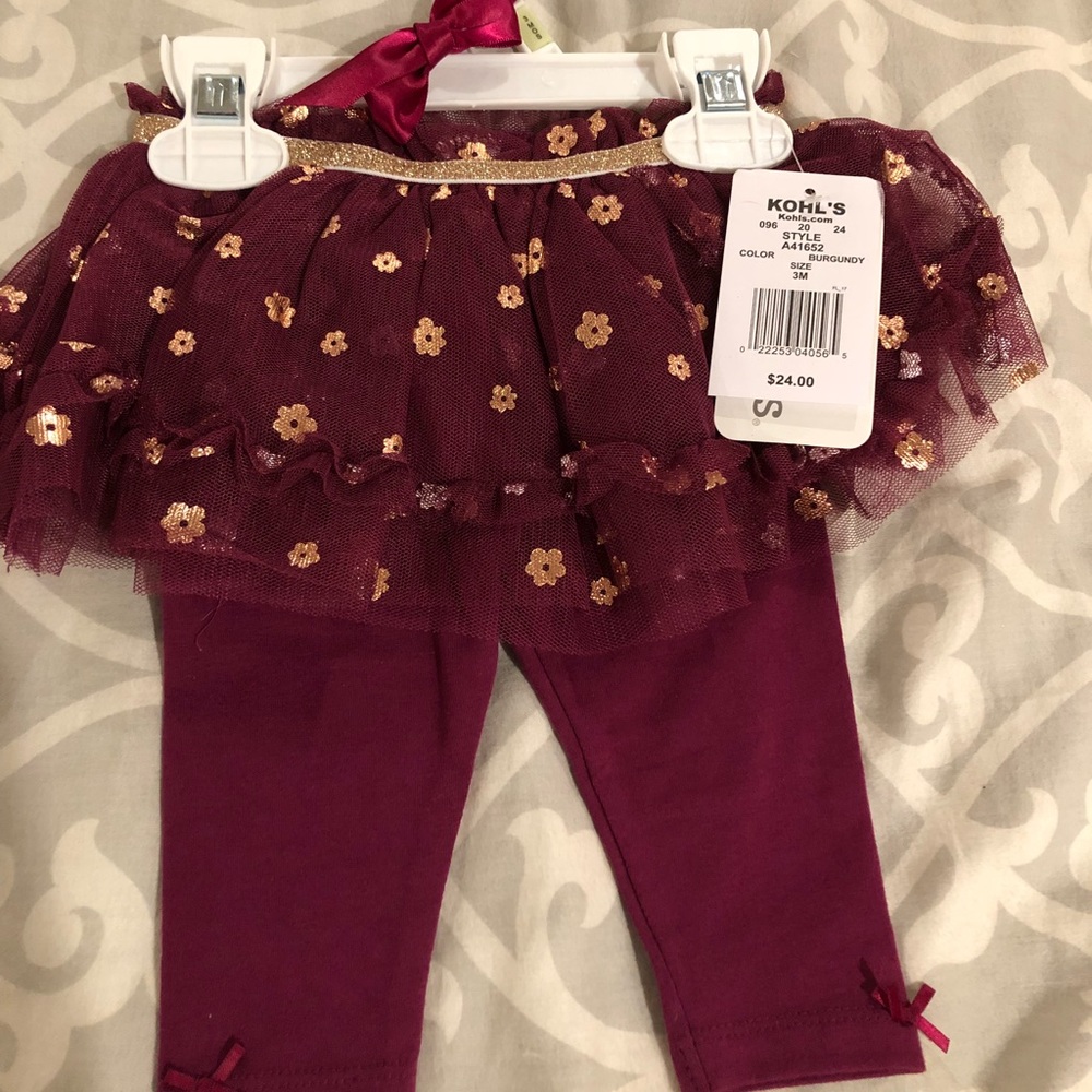 Carters Burgundy Pants with Tutu